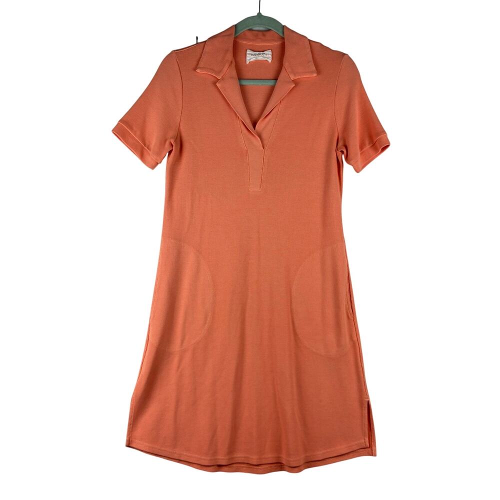 Southcott Thermal Knit Polo Dress Women’s 1/Small Coral Pockets Golf Tennis